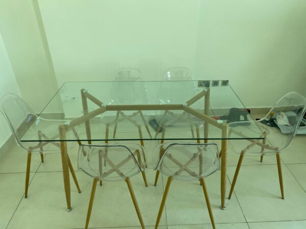 Dinning Table with 6 Chair from Home Box - Image 3